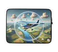 Funda para Portátil de 13" y 15" - Ligera y Resistente al Agua - Funda para Laptop de Neopreno - Cierre de Cremallera con Forro Interior - Funda Foto aviación Cessna 172 - Funda Computadora Portátil