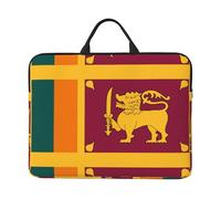 Funda para portátil de 14 pulgadas con estampado de bandera de Sri Lanka, impermeable y a prueba de golpes, adecuada para oficina, trabajo, viajes de negocios y viajes diarios.