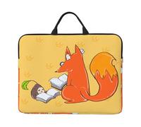 Funda para portátil de 14 pulgadas con estampado de semillas de girasol y zorros, impermeable y a prueba de golpes, adecuada para oficina, trabajo, viajes de negocios y viajes diarios.