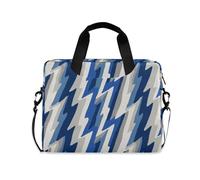 Funda para portátil de 15 a 16 pulgadas, bonita funda para portátiles con diseño de rayas, color azul trueno, bolsa de viaje para el trabajo, viajes