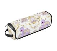 Funda para portátil de 15 a 16 pulgadas con alfombrilla extraíble resistente al calor, color morado, pavo real adornado, a prueba de polvo, bolsa alisadora de pelo de viaje