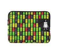 Funda para portátil de 15 a 16 pulgadas, con cremallera, con nivel de carga de batería, diseño de personajes de dibujos animados, con cremallera, para viajes y negocios
