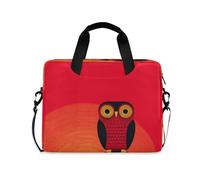 Funda para portátil de 15 a 16 pulgadas, duradera, diseño de búho indio, trueno, rojo, bolsa de viaje para viaje de trabajo