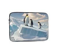 Funda para portátil de 15 pulgadas, diseño de pingüinos en el iceberg, a prueba de golpes, para hombres y mujeres