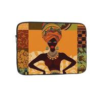 Funda para portátil de 15 pulgadas, funda para portátil de mujer africana, funda de transporte a prueba de golpes para hombres y mujeres