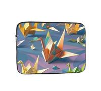 Funda para portátil de 17 pulgadas, a prueba de golpes, bolsa de transporte para computadora, origami, grúas, bolsa protectora delgada