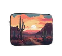 Funda para portátil de 17 pulgadas, diseño de cactus del desierto, accesorio esencial para viajes y uso en la oficina