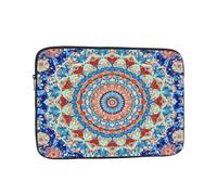 Funda para portátil de 17 pulgadas, diseño de mandala de colores étnicos, para mujeres y hombres, resistente al agua, bolsa de transporte para computadora de negocios, a prueba de golpes