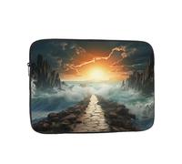 Funda para portátil de 17 pulgadas, funda para portátil dividida, camino marítimo, funda de transporte a prueba de golpes, fundas para portátiles para hombres y mujeres