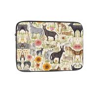 Funda para portátil de 17 pulgadas, funda protectora suave con estampado de animales de granja, bolsa delgada y ligera, especialmente compatible con MacBook de 17 pulgadas, se adapta a algunos