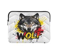 Funda para portátil de 35.6 cm, diseño de graffiti animal Wolf Cool | Bolsa para laptop de 14 pulgadas con cremallera para adultos, funda de latitude M