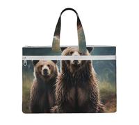 Funda para portátil de 38.1 cm, funda protectora delgada para ordenador portátil de encuentro con animales de oso