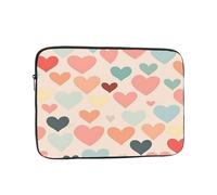 Funda para portátil de 38 cm con diseño de corazón colorido para mujeres y hombres, resistente al agua, bolsa de transporte para computadora de negocios, a prueba de golpes