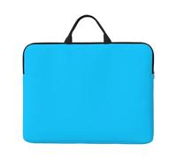 Funda para portátil de color azul claro con estampado de color liso de 16.5 x 12.2 pulgadas, doble uso comercial e informal, adecuada para algunos portátiles