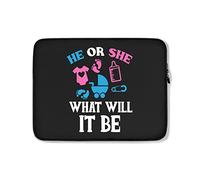 Funda para Portátil Él O Ella ¿Qué Será? Diseño De Revelación De Género Funda Ordenador Portatil Antigolpes Multicolor Funda para Portatil 15In, para Laptop, Mujer