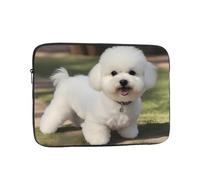 Funda para Portátil Estampados De Perros Bichón Frisé Funda Portátil Anti-Rasguños Antigolpes Protectora para Portátiles, para Computadoras, Mujer, Travel, 15In