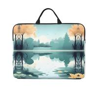 Funda para portátil Fallen Leaves on a Tranquil Lake (16.5 x 12.2 pulgadas), compatible con portátiles de 14 pulgadas para un fácil almacenamiento