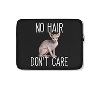 Funda para Portátil Gato Gracioso Sin Pelo No Me Importa Tableta Maletín Moda Antigolpes Funda Portátil Y Tablet 15In, para Computadoras Portátiles, Mujer