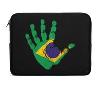Funda para Portátil Impresión De Palma con La Bandera De Brasil Ordenador Portátil Caso Moda Personalizado Protectora para Portátiles, para Mujer, Hombre, Office, 15In