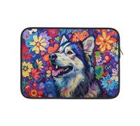 Funda para Portátil Impresión De Perro Malamute De Alaska Feliz Funda para Portatil Antigolpes Impermeable Tableta Maletín 15In, para Computadoras Portátiles, Mujer