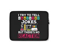 Funda para Portátil Intento Contar Chistes De Química Pero No Hay Reacción Graciosa Funda Portátiles Anti-Rasguños Multicolor Funda Ordenador Portatil 15In, para Mujer, Laptop
