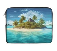Funda para Portátil Isla Tropical Funda Portátil Impermeable Antigolpes Protectora para Portátiles, para Office, Travel, Mujer, 15In