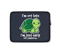 Funda para Portátil Linda Turtle No Llega Tarde Graciosa Funda Portátil Y Tablet Personalizado Impermeable Funda para Ordenadores Portátiles 15In, para Hombre, Mujer