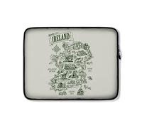 Funda para Portátil Mapa De Irlanda Tableta Maletín Anti-Rasguños Multicolor Funda Portátiles 15In, para Mujer, Hombre
