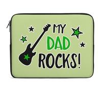 Funda para Portátil Mi Papá Es El Mejor Guitarrista Funda para Computadora Portátil Anti-Rasguños Personalizado Ordenador Portátiles, para Travel, Computadoras, Hombre, 15In