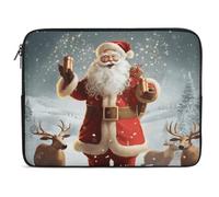 Funda para Portátil Papá Noel Y Ciervos Ordenador Portátil Caso Impermeable Anti-Rasguños Portátiles Bolsa, para Office, Laptop, Computadoras, 15In