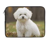 Funda para Portátil Perro Bichón Frisé Funda Portátil Personalizado Antigolpes Tableta Maletín, para Travel, Office, Hombre, 15In