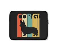 Funda para Portátil Perro Corgi Retro Funda Portátiles Personalizado Multicolor Funda para Portatil 15In, para Laptop, Computadoras Portátiles
