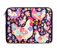 Funda para Portátil Pollo Corazón De Flower Funda Portátil Y Tablet Antigolpes Moda Ordenador Portátiles, para Laptop, Computadoras, Office, 15In