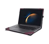 Funda para portátil Samsung Galaxy Book3 Pro/Galaxy Book3 Pro 360/Galaxy Book 3 Ultra de 16 Pulgadas, Funda Protectora de Piel sintética para Laptop, Accesorios (Rojo Vino)