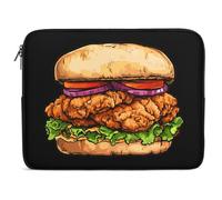 Funda para Portátil Sándwich De Pollo Frito De Comida Rápida Funda Portátil Moda Anti-Rasguños Portátiles Bolsa, para Mujer, Hombre, Computadoras, 15In