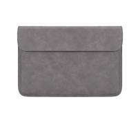 Funda para portátil ultradelgada, impermeable, de cuero PU, con cierre magnético doble, forro suave para absorción de impactos, práctico doble