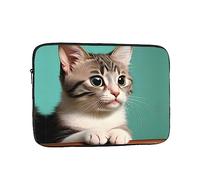 Funda para Portátil Un Gato Curioso Ordenador Portátil Caso Personalizado Moda Portátiles Bolsa, para Laptop, Mujer, Travel, 15In