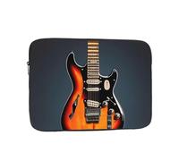 Funda para portátil versátil con estampado de guitarras eléctricas naranjas, bonita funda protectora para ordenador portátil
