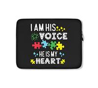 Funda para Portátil Yo Soy Su Voz Concientización sobre El Autismo Portátil Bolsa Anti-Rasguños Multicolor Funda Portátil Y Tablet 15In, para Laptop, Computadoras Portátiles
