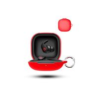 Funda para PowerBeats Fit Wireless Headphones,daunke suave funda de silicona suave con cierre de mosquetón, protección completa, rojo