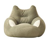 Funda para puf de tela de peluche sin relleno, protector de puf para sala de estar, dormitorio, balcón, color gris, 70 x 65 x 65 cm, perfecto para comodidad y estilo