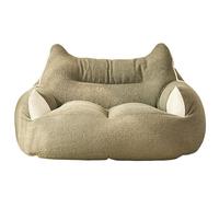 Funda para puf de tela de peluche sin relleno, repuesto para sala de estar, dormitorio, balcón, color gris, 120 x 65 x 65 cm y elegante accesorio de sofá