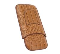 Funda para puros de piel sintética, portátil, duradera, elegante, con 3 dedos, para viajes, al aire libre, negocios (Tixiyu6whg8akguf-11)