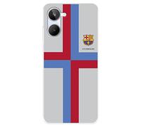 Funda para Realme 10 del FC Barcelona Cruz Blaugrana tansparente para Proteger tu móvil. Carcasa de Silicona Flexible con Licencia Oficial FC Barcelona