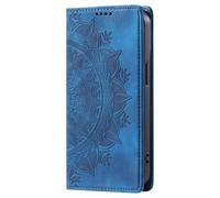 Funda para Realme 11 5G, diseño de mandala en relieve, de piel sintética, con función atril, tarjeteros, a prueba de golpes, funda protectora para Realme 11 5G, color azul