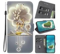 Funda para Realme 14 Pro Plus con diseño de libro, piel sintética, funda de TPU suave, función atril, con ranura para tarjetas para Realme 14 Pro Plus, ciervo