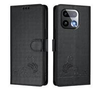 Funda para Realme 16 Pro Plus 5G, Patrón Gato Carcasa de Cuero, Billetera Cubierta con Suporte/Ranura para Tarjeta/Cierre Magnético/Bloqueo RFID, Negro