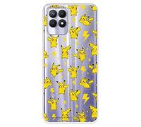 Funda para Realme 8i- Narzo 50 Oficial de Pokémon, Patrón Pikachu para Proteger tu móvil. Carcasa para Realme de Silicona Flexible con Licencia Oficial de Pokémon