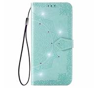 Funda para Realme C63/C61, funda protectora magnética de piel sintética con ranuras para tarjetas de soporte para Realme C63/C61, color verde