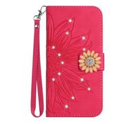 Funda para Realme C75 4G con diamantes brillantes y ranura para tarjetas, bolsillos para dinero en efectivo, piel sintética con diseño de girasol en relieve, a prueba de golpes, para Realme C75 4G Jiu